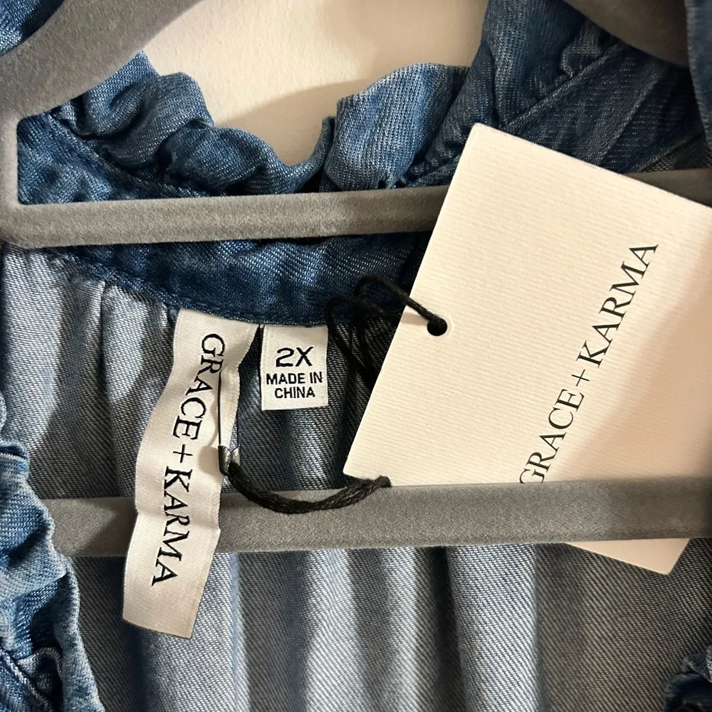 Grace + Karma Denim Dress - Picture 2 of 5